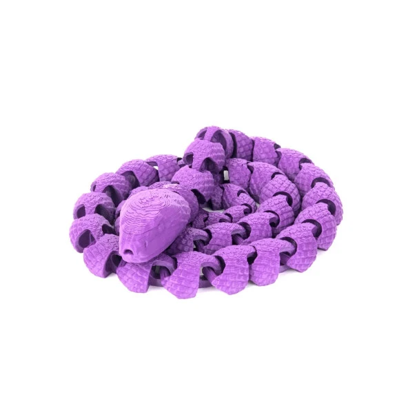 3D Hareketli Yılan Figürlü Oyuncak - Mor - Resim 2