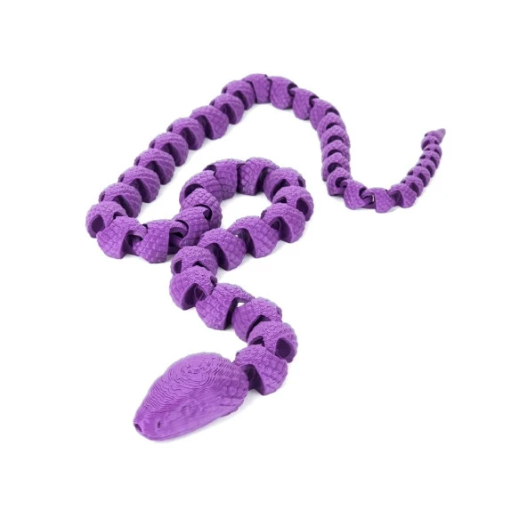3D Hareketli Yılan Figürlü Oyuncak - Mor - Resim 4