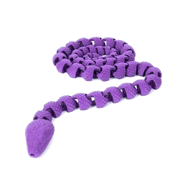 3D Hareketli Yılan Figürlü Oyuncak - Mor - Resim 5