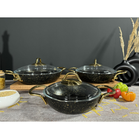 BENA LİFE 6 Parça Yanmaz Yapışmaz Granit Omlet Seti - 5