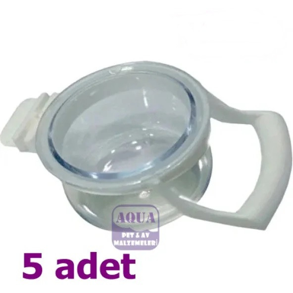 Kelepçeli Tünekli Kumluk ve Mamalık Yumurtalık 4x3 cm 5 Adet Muhabbet Kuşu ve Tüm Kafes Kuşları Için