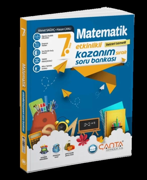 Çanta Yayınları 7.Sınıf Matematik Etkinlikli Kazanım Sıralı Soru Bankası