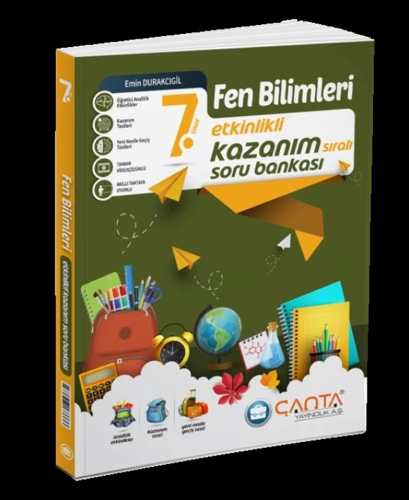 Çanta Yayınları 7.Sınıf Fen Bilimleri Etkinlikli Kazanım Sıralı Soru Bankası