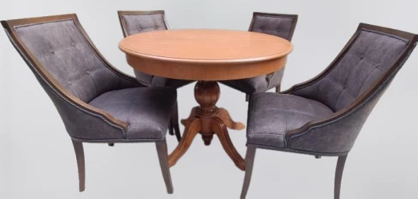 Masa ST Baba 90145 Ihlamur Ayak Model Sandalye Zus 40 Asil Ahşap MDF Kapitoneli - 2