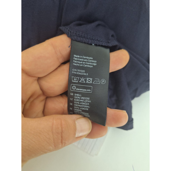 H&M BASİC LACİVERT PENYE TUNİK - 9