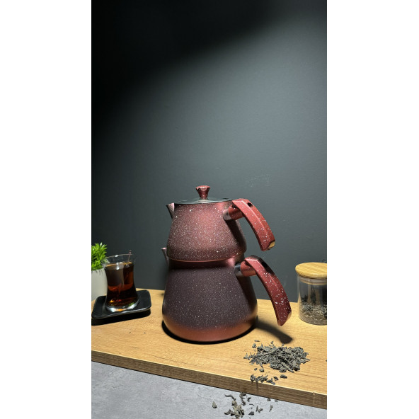 BENA LİFE Granit Çaydanlık Takımı Bakalit Kulplu - Resim 2