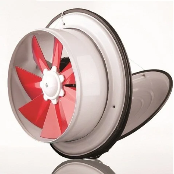Dündar 25 cm K 25 1375 D/D 220 230 Volt Monofaze Kapaklı Pencere Tipi Aksiyal Fan Aspiratör