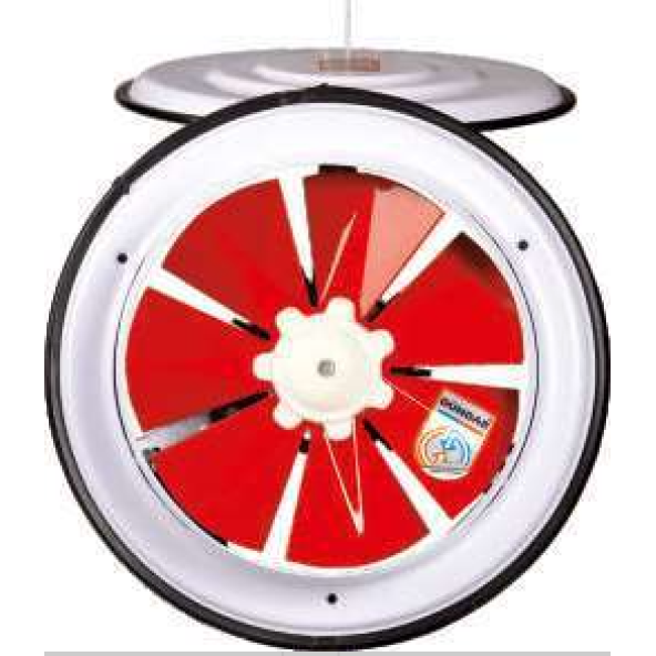 Dündar 25 cm K 25 1375 D/D 220 230 Volt Monofaze Kapaklı Pencere Tipi Aksiyal Fan Aspiratör - 2