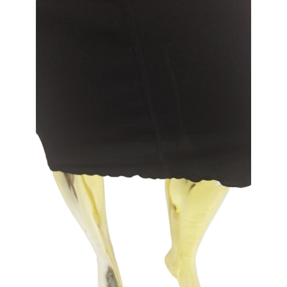 H&M  SİYAH STREÇ FIRIFIR DETAYLI ELBİSE - 6