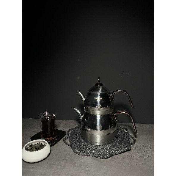 BENA LİFE Premium 4 Parça Çaydanlık 18/10 Paslanmaz Çelik Çaydanlık Takımı Mini Boy