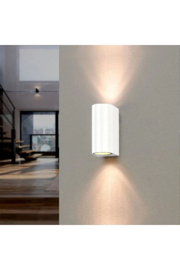 Amber Işık Ledli Iç Ve Dış Mekan Dekoratif Çift Yönlü Duvar Apliği - Resim 5