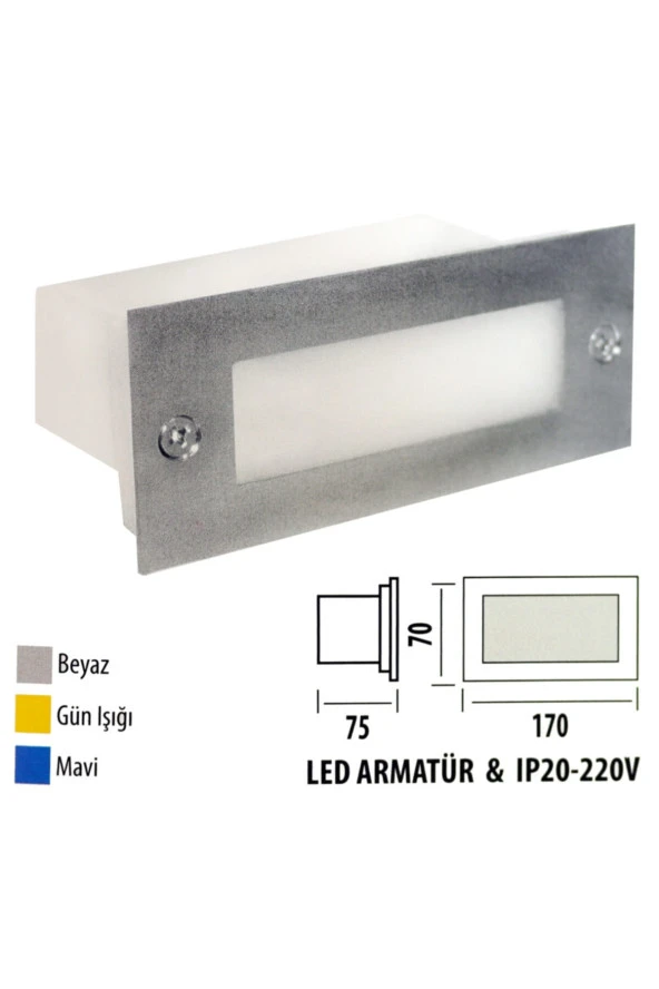 Led Armatür 3 Renk Seçenekli Krd30 Ip20 - 220v - 2