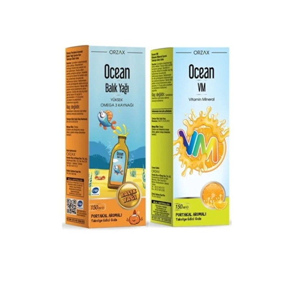 Ocean Portakal Şurup 150 ml + Ocean VM Şurup 150 ml