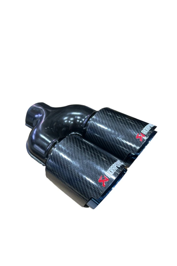 AKRAPOVİC 90 LIK İÇİ TİTANYUM MAVİ ÇİFTLİ EGZOZ UCU