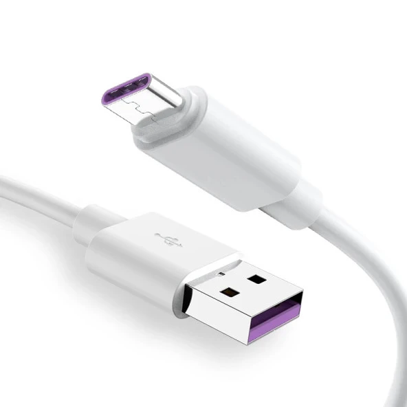 Powermaster PM-18299 Beyaz 5A Hızlı Şarj Destekli USB Type-C Şarj Ve Data Kablosu (1 Metre) - 3