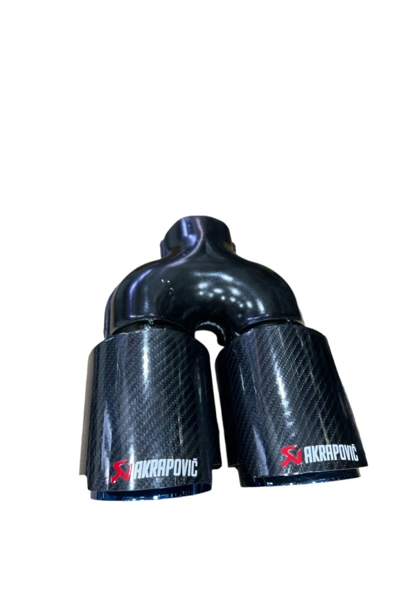 AKRAPOVİC 90 LIK İÇİ TİTANYUM MAVİ ÇİFTLİ EGZOZ UCU - 2