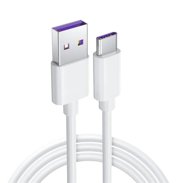 Powermaster PM-18299 Beyaz 5A Hızlı Şarj Destekli USB Type-C Şarj Ve Data Kablosu (1 Metre) - 4