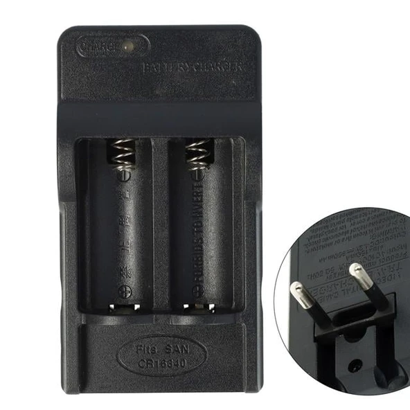 Powermaster PMR-W018 4.2 Volt 650 Mah 16340 Pil Şarj Cihazı - 4