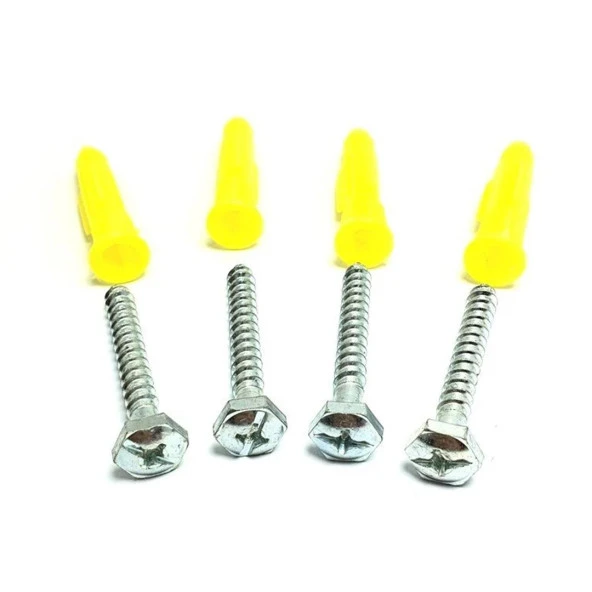 Plastik Dübel + Vida (Yıldız + Anahtar Uç) (100 Adet) ürün görseli 1