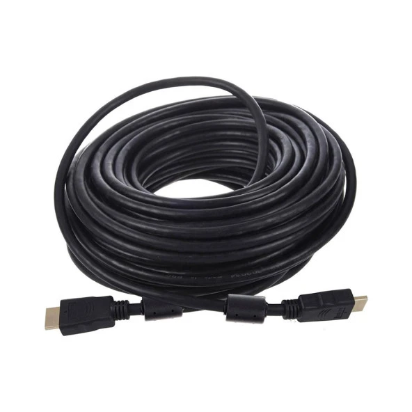 Fully G-507FS Plastik Düz Siyah 20 Metre Gold Poşetli Hdmi Kablo ürün görseli