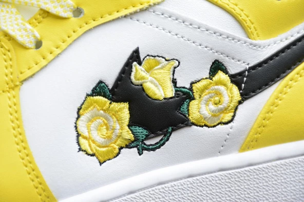 Jordan 1 Mid Dynamic Yellow Floral (GS) AV5174-700 - 5
