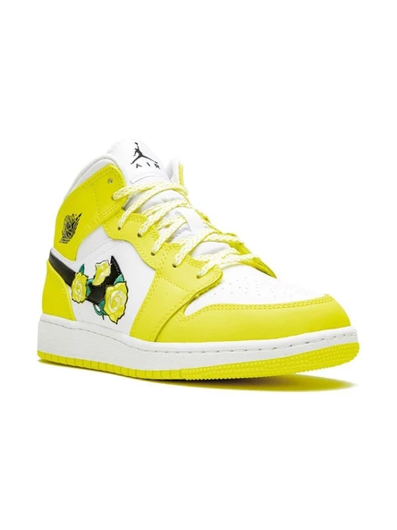 Jordan 1 Mid Dynamic Yellow Floral (GS) AV5174-700 - 4