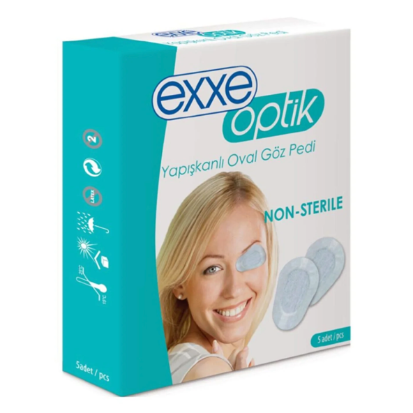 Exxe Optik Yapışkanlı Oval Göz Pedi Çocuk 5li