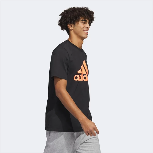 ADİDAS  Logo Pen Fill - Sportswear Graphic Erkek Siyah T-Shirt-HS2513 - 2