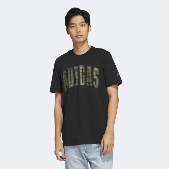 ADİDAS Sportswear Camo Erkek Siyah T-Shirt-HS3213