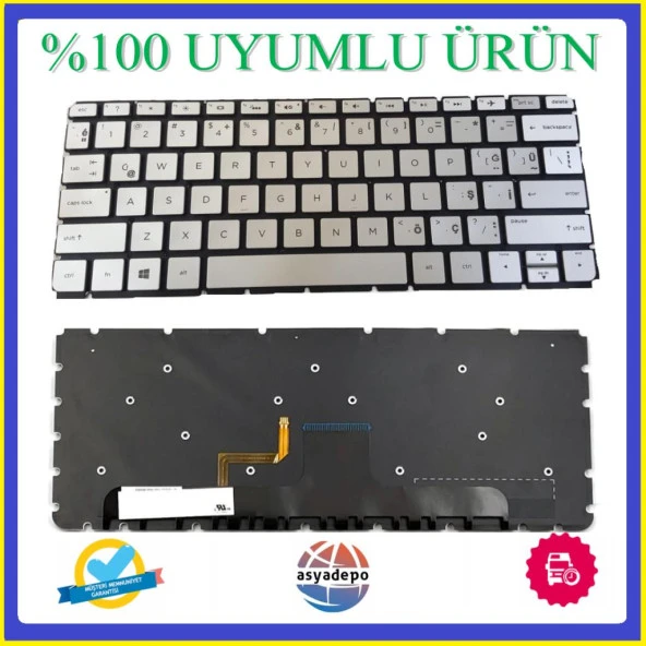 Hp Envy 13-ab000nt Klavye Gri TR Işıklı