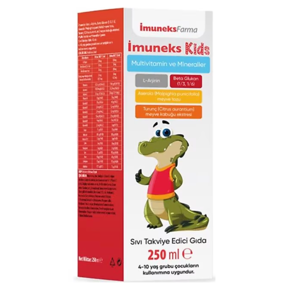 Imuneks Kids Multivitamin ve Mineraller Takviye Edici Gıda 250 ml