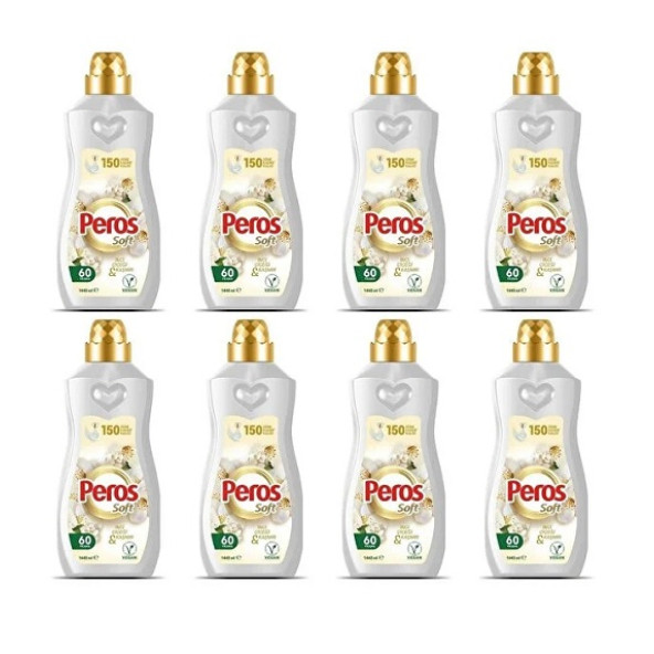 Peros Konsantre Yumuşatıcı İnci Çiçeği & Kaşmir 1440 ml X 8 Li Süper Avantaj Paketi inc8