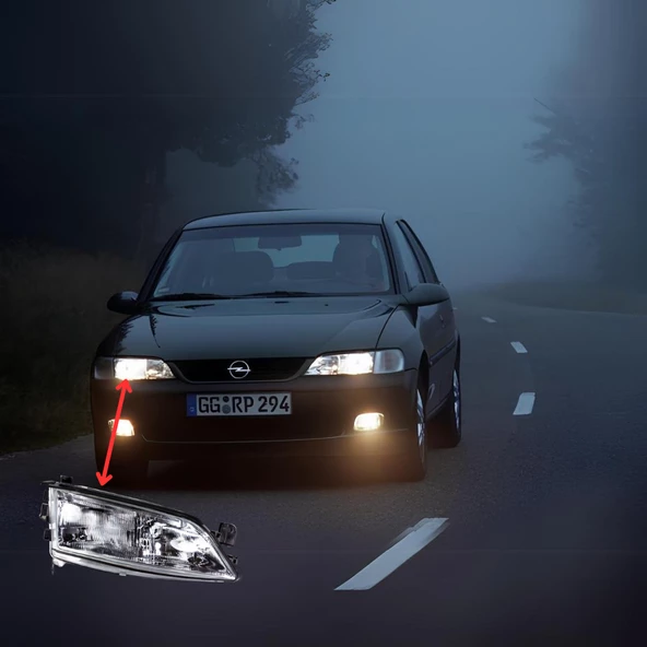 Opel Vectra B Far Sağ 96/99 SİNYALİ AYRI TİP - Resim 4