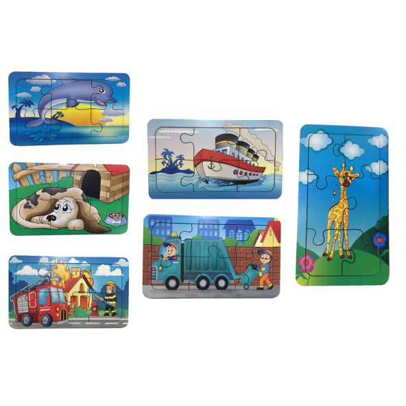 Trendy Toys Ahşap Puzzle Ilk Yapbozum 6 Adet 6 Parçalı 18x11cm