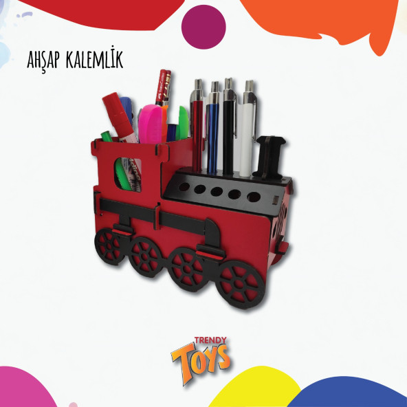 Trendy Toys Ahşap Kalemlik Tren