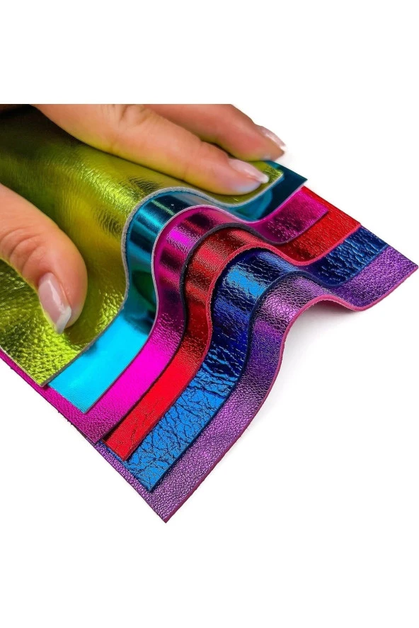 OSM 10x10 cm  Hakiki deri parçaları - Resim 5