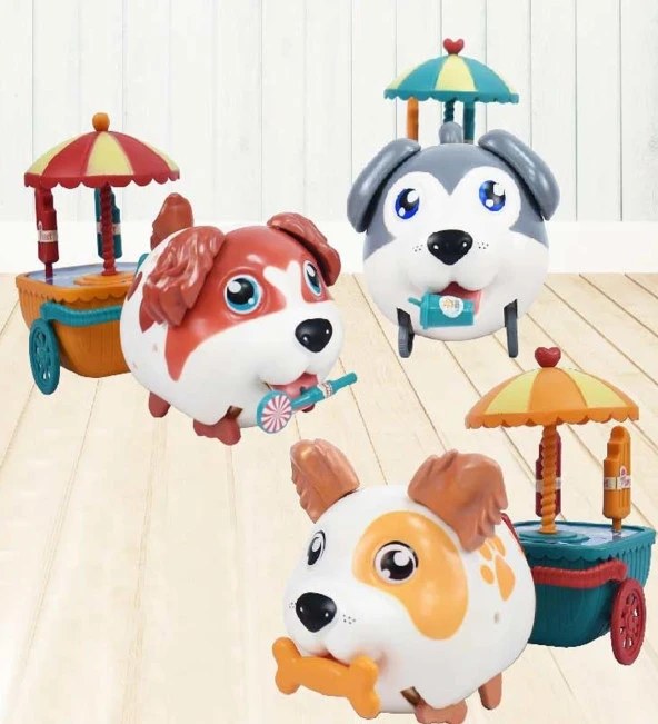 Ses kontrollü, İnteraktif Yürüyen Havlayan Sevimli Köpek, Eğlenceli Dondurma Arabası ve Aksesuarlarıyla... - 3