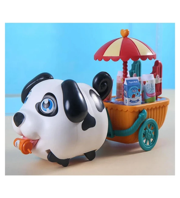 Ses kontrollü, İnteraktif Yürüyen Havlayan Sevimli Köpek, Eğlenceli Dondurma Arabası ve Aksesuarlarıyla... - 4