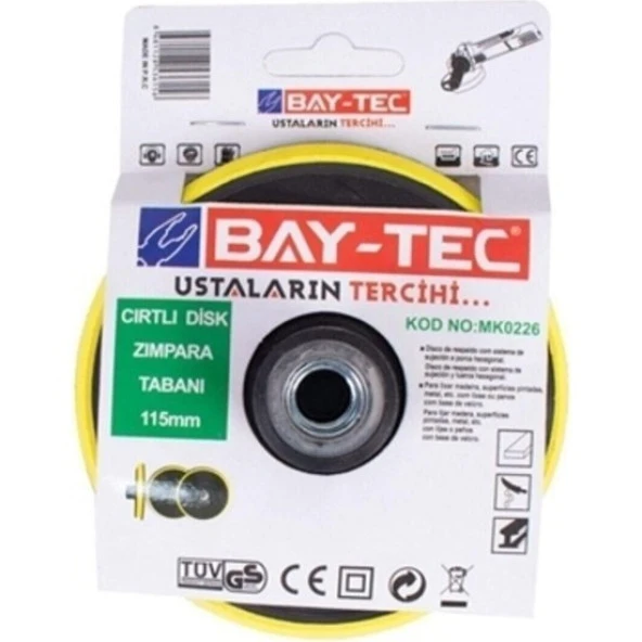 Bay-Tec MK0226 Cırtlı Disk Zımpara Tabanı 115 mm