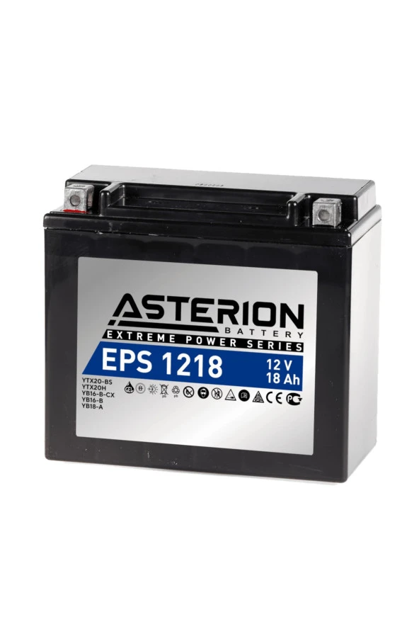 Eps 1218 | 12 V - 18 Amper - 245 Cca - Asterıon Motorsiklet Aküsü (ASTERİON TEMİZLİK BEZİ HEDİYELİ)