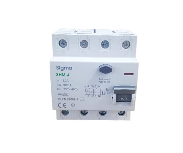 4X80A 30MA KAÇAK AKIM RÖLESİ SİGMA - 1