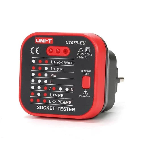 UT-07B-EU PRİZ (FAZ-NOTR-TOPRAK) TEST ALETİ UNI-T