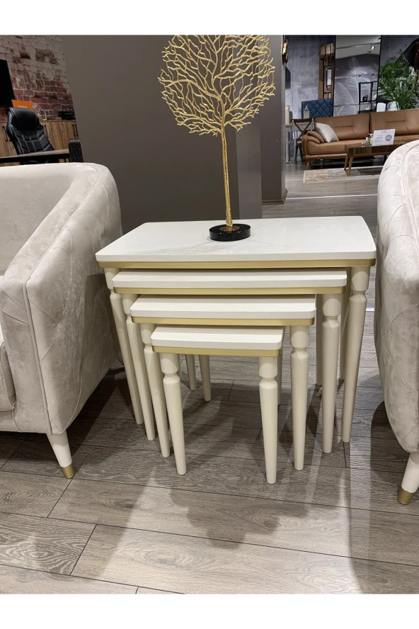 AKSET 4Lü Lüx Zigon Krem Gold - 2