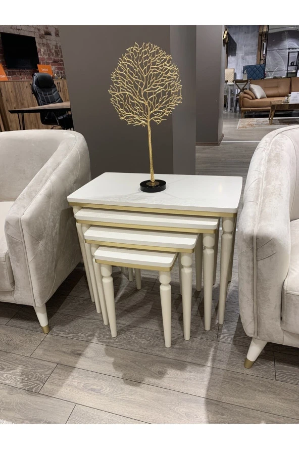 AKSET 4Lü Lüx Zigon Krem Gold - 3