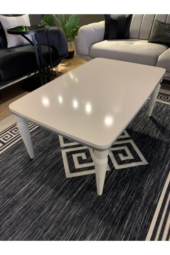 AKSET Orta Sehpa Lüx Krem Gümüş - 4