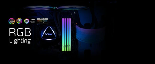 ADATA AX4U32008G16A-SBKD35G 8GB 3200Mhz DDR4 XPG SPECTRIX D35G RGB BLACK PC Bellek