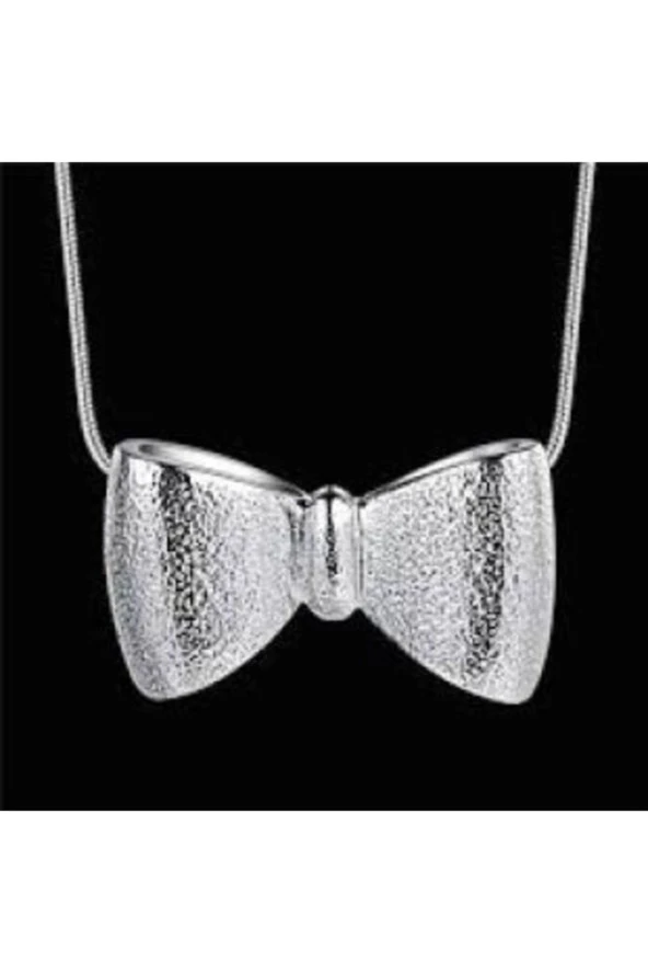 Kadın Papyon Kolye Paslanmaz Model Zincir Hediyemizdir Çok Ucuz Kadın Papyon Kolye