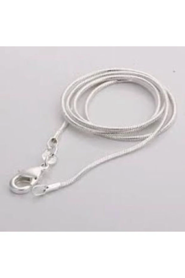 Kadın Gümüş Kaplama Paslanmaz Kolye Zinciri 25 Inç Kaliteli Işçilik - 2