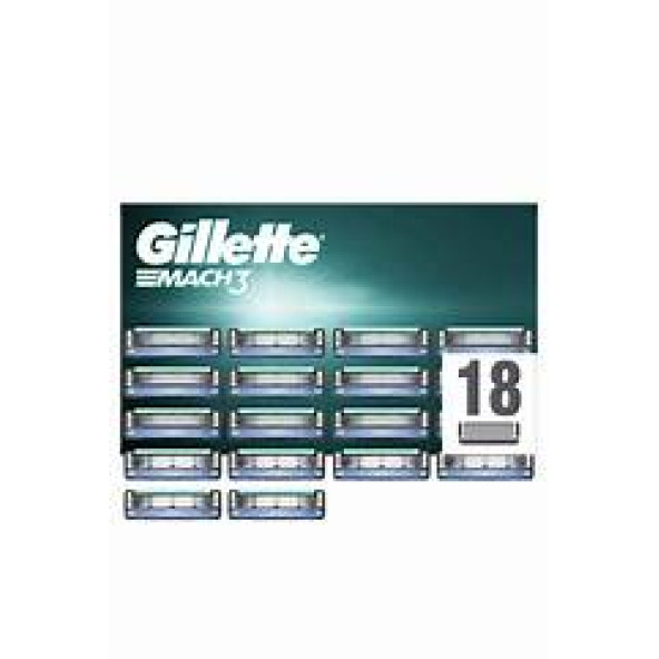 Gillette Mach3 18'li Yedek Tıraş Bıçağı Karton Paket