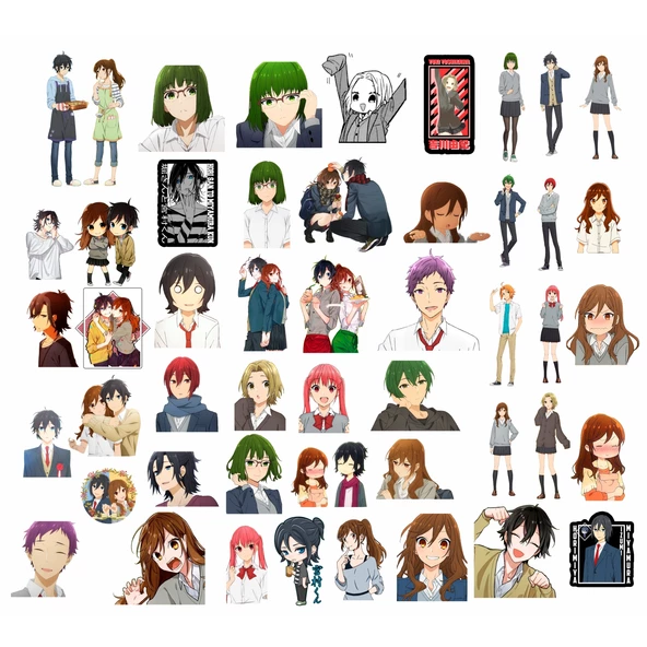 50 Adet Horimiya Sticker Set